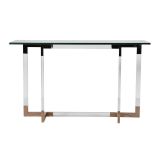 Luxor Acrylic & Copper Console Table
